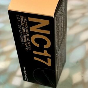 NC17 Mac foundation. Light beige with neutral undertones. Brand new in box.
